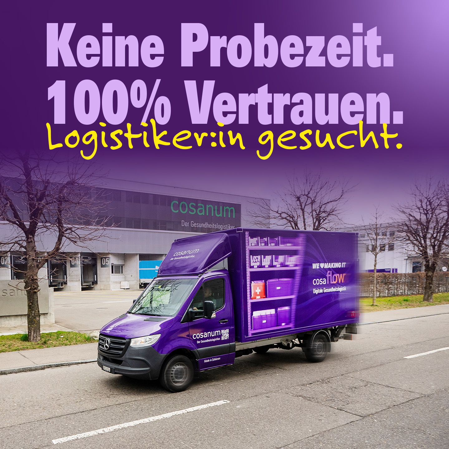 Mobile:r Logistiker:in EFZ, cosaFlow® refill 100 %