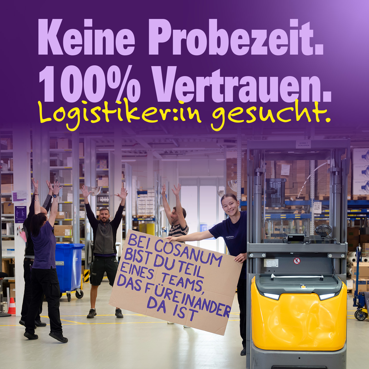 Logistiker:in EFZ mit Herzblut gesucht 100 %